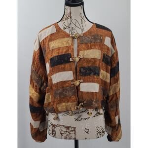 Nativewear Designs Vintage Patchwork ladies shacket orange medium Indie Hippie